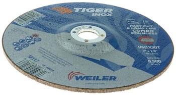 Weiler Tiger Inox Cut & Grind Wheel 58117 - 7 in - INOX - 30 - T