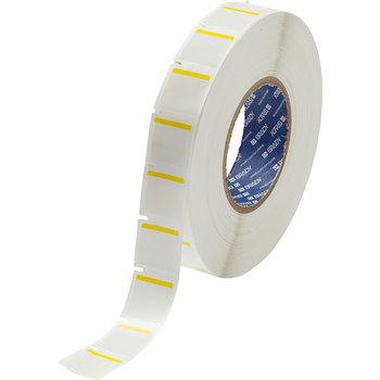 Brady THT-179-494-YL Thermal Transfer Printable Labels - 1 in x 1 in - Polyester - White / Yellow - B-494 - 60874