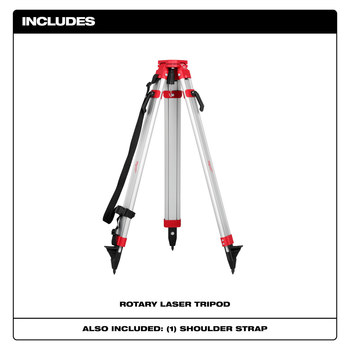 Milwaukee Red/Black/Gray Aluminum Rotary Laser Tripod - 38.5 - 60 in Length - 7 in Wide - 48-35-3700