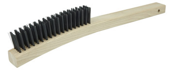 Weiler Steel Hand Wire Brush - 13.7 in Width x 2.2 in Length - 0.012 in Bristle Diameter - 44056