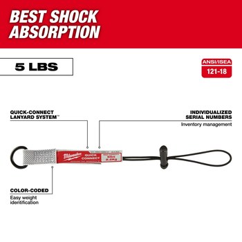 Milwaukee Quick-Connect Accessory 48-22-8822, 0.6 in x 11.25 in, Nylon/Rubber, Red/Black - 00227