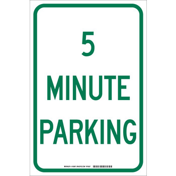 Picture of Brady B-959 Aluminum Rectangle White English Parking Restriction, Permission & Information Sign part number 103697 (Main product image)