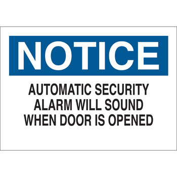 Picture of Brady B-401 High Impact Polystyrene Rectangle White English Security Sign part number 22527 (Main product image)