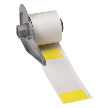 Picture of Brady Clear / Yellow Self-Extinguishing, Self-Laminating Vinyl Thermal Transfer M71-33-427-YL Die-Cut Thermal Transfer Printer Label Roll (Main product image)