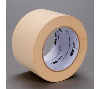3M 2209 Tan Paper Masking Tape, 96 mm (3 13/16 in) Width x 55 m Length