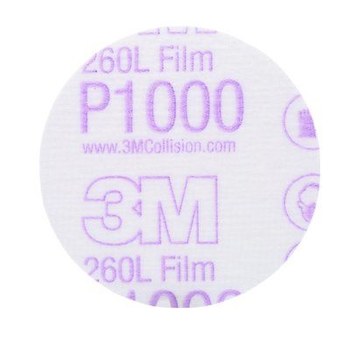 3M Hookit 260L Hook & Loop Disc 00909 - Aluminum Oxide - 3 in - P1000 - Super Fine