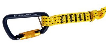 3M DBI-SALA Fall Protection for Tools Hook2Loop Yellow Tubular Webbing Tool Tether - 5/8 in Width - 32 to 47 in Length - 852684-93092