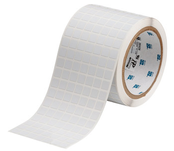 Picture of Brady White Polyimide Thermal Transfer THT-38-457-10 Die-Cut Thermal Transfer Printer Label Roll (Main product image)
