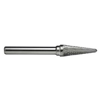 Picture of Cle-Line Carbide Double Cut 1/2 in Pointed Tree Abrasive Burr 1852 SL-4 12.70 X 6MM SC BUR-DBL (Main product image)