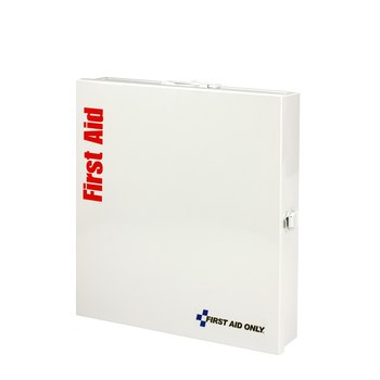 First Aid Only First Aid Cabinet Without Medications - 3.1 in Width - 13.25 in Length - 14.1 in Height - Metal Case Construction - 092265-74604