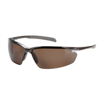 Picture of Bouton Optical Commander 250-33 Polarized Brown Gloss Bronze Polycarbonate Standard Safety Glasses (Main product image)