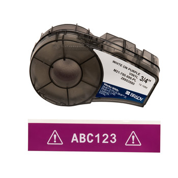 Picture of Brady White on Purple Abrasion-Resistant, Chemical-Resistant, Humidity-Resistant, UV-Resistant, Weather-Resistant 2 M21-750-595-PL All-Weather Printer Ribbon (Main product image)