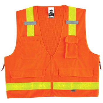 Ergodyne Glowear High-Visibility Vest 8250ZHG 21437 - Size 2XL/3XL - High-Visibility Orange