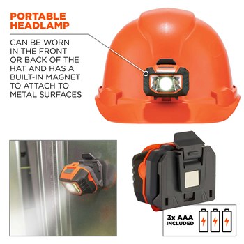 Ergodyne Skullerz Hard Hat 8970LED 60143 - Orange