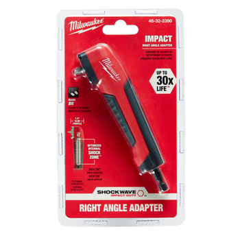 Milwaukee SHOCKWAVE Right Angle Adapter 48-32-2390 - Steel - 53408