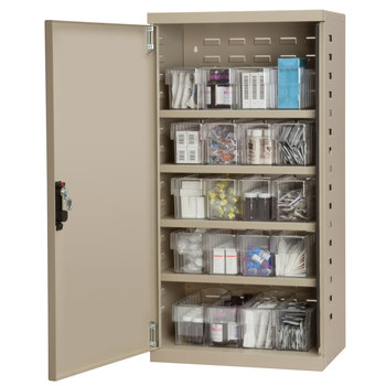 Picture of Akro-Mils ACS4P42 Akrodrawers 350 lb Putty Powder Coated, Textured Steel 18 ga Non-Stackable Secure Mini-Cabinet (Main product image)
