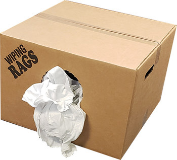 All White Cotton T-Shirt Rags 50lb Box