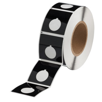 Picture of Brady Black Polyester Thermal Transfer THTEP170-593-.25BK Die-Cut Thermal Transfer Printer Label Roll (Main product image)