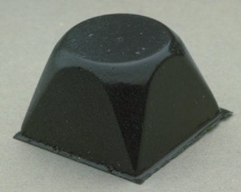 3M Bumpon SJ5514 Black Bumper/Spacer Pad - Square Shaped Bumper - 0.81 in Width - 0.52 in Height - 18469