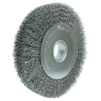 Weiler 03210 Wheel Brush - 10 in Dia - Crimped Steel Bristle