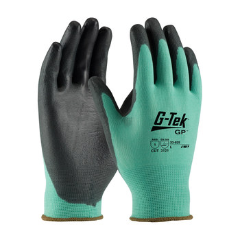 Picture of PIP G-Tek GP 33-825 Black/Green Large Nylon Work Gloves (Main product image)