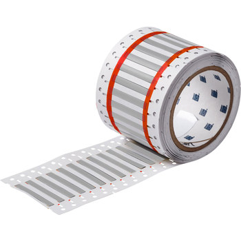 Picture of Brady Permasleeve Gray Heat-Shrinkable Polyolefin Thermal Transfer 2HX-094-2-GY-S Die-Cut Thermal Transfer Printer Sleeve (Main product image)