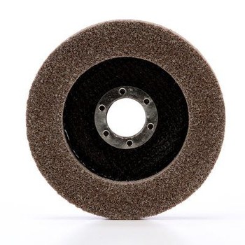 3M Scotch-Brite CP-UD Non-Woven Aluminum Oxide Deburring Disc - Fine Grade - Arbor Attachment - 4 1/2 in Diameter - 7/8 in Center Hole - 29204