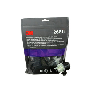 3M 26811 Pressure HVLP Atomizing Head Refill Kit - For Use With Industrial Spray Gun System 26878 Color: Yellow