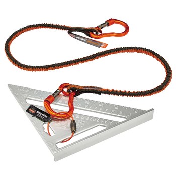Ergodyne Squids Loop Tool Tail Tool Attachment 19709, 6 in, Stainless Steel Wire/Polyurethane, Orange