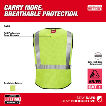 Milwaukee GLENGUARD High-Visibility Vest 48-73-5201 - Size Small/Medium - Yellow - 60411