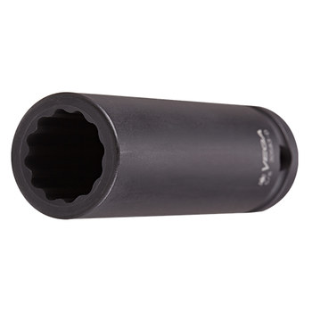 Vega Tools 30343-D 12 Point 3/4 in Long Length Impact Socket - 4140 Steel - 1/2 in Square Drive - B - Straight - 3.2 in Length - 01903