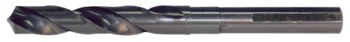 Cle-Force 1681 39/64 in Reduced Shank Drill C68681 - Right Hand Cut - Radial 118° Point - Steam Oxide Finish - 6 in Overall Length - 3.125 in Spiral Flute - High-Speed Steel - Reduced with 3 Flats Shank