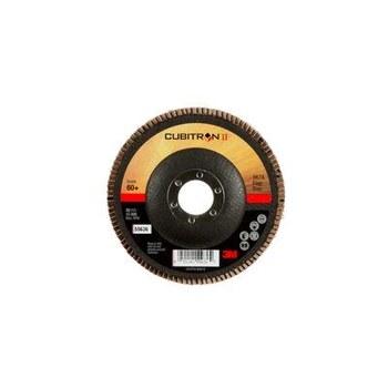 3M Cubitron II 967A Type 27 Flap Disc 55636 - Ceramic Aluminum Oxide - 4 1/2 in - 60+ - Medium