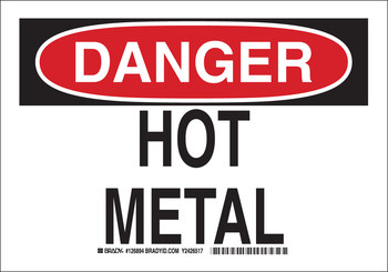 Picture of Brady B-555 Aluminum Rectangle White English Equipment Safety Sign part number 126894 (Main product image)