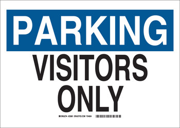 Picture of Brady B-401 High Impact Polystyrene Rectangle White English Parking Restriction, Permission & Information Sign part number 25861 (Main product image)