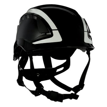 3M SecureFit Safety Helmet X5012VX-ANSI Black-Vented-Reflective