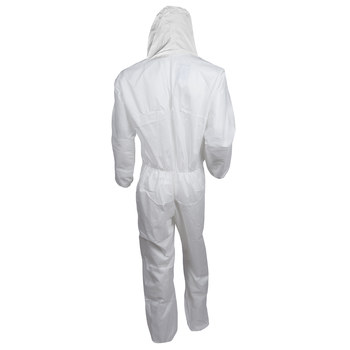 Kimberly-Clark Kleenguard Chemical-Resistant Coveralls A30 46117 - Size 4XL - White
