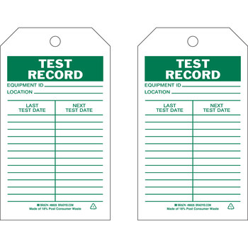 Picture of Brady Green on White Laminated, Metal Grommet, Write-On Polyester / Paper General Inspection 86513 General Inspection Tag (Main product image)