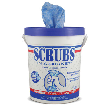 Scrubs In-a-Bucket Waterless Hand Cleaning Wipe Packt - Citrus Fragrance - 100 Pack (42201)