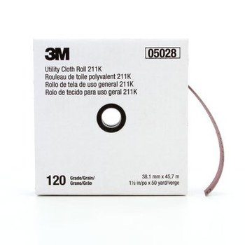 3M 211K Shop Roll 05028 - 1 1/2 in x 50 yd - Aluminum Oxide - 120 - Fine