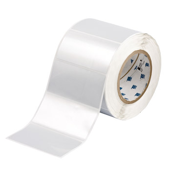 Picture of Brady Silver Polyester Thermal Transfer THT-55-434-1 Die-Cut Thermal Transfer Printer Label Roll (Main product image)