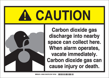 Picture of Brady B-401 Polystyrene Rectangle Yellow English Chemical Warning Sign part number 106041 (Main product image)