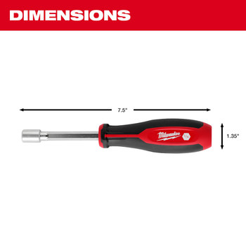 Milwaukee HollowCore 5/16 in 48-22-2552 Nut Driver - Forged Steel - 7.20 in - 67093