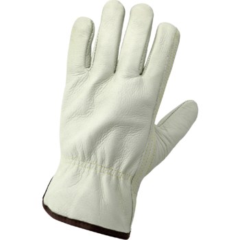 Global Glove 3200B Tan 2XL Grain Cowhide Leather Driver's Gloves - Keystone Thumb - 3200B/2XL