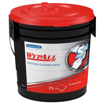 Kimberly-Clark Wypall Green / White Wipe - Pop-up Dispenser - 75 sheets per container - 12 in Overall Length - 10.5 in Width - 91371 [PRICE is per CASE]