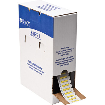 Picture of Brady Permasleeve Yellow Heat-Shrinkable, Self-Extinguishing Polyolefin Thermal Transfer BM71-94-1-342YL Die-Cut Thermal Transfer Printer Sleeve (Main product image)