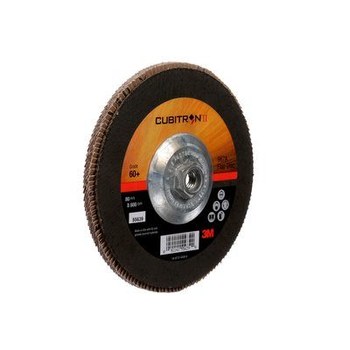 3M Cubitron II 967A Type 27 Flap Disc 55639 - Ceramic Aluminum Oxide - 7 in - 60+ - Medium