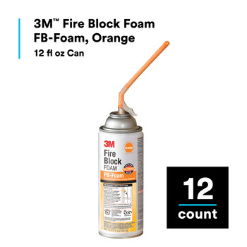 3M FB-FOAM-ORANGE Firestop Sealant Orange Liquid 12 fl oz Aerosol Can - 54907