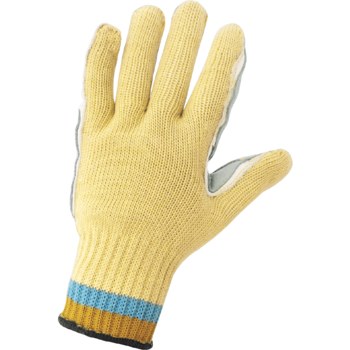 Global Glove K300LF Gray/Yellow Large Cut-Resistant Gloves - ANSI A3 Cut Resistance - K300LF/LG