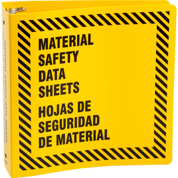 Picture of Brady Prinzing Black on Yellow MSDS & GHS Data Sheet Binder (Main product image)